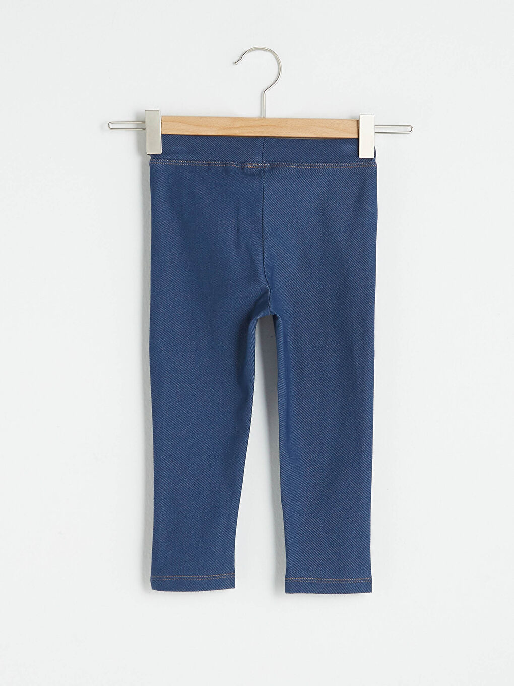 İndigo Jean Görünümlü Disney Baskılı Kız Bebek Uzun Tayt-1