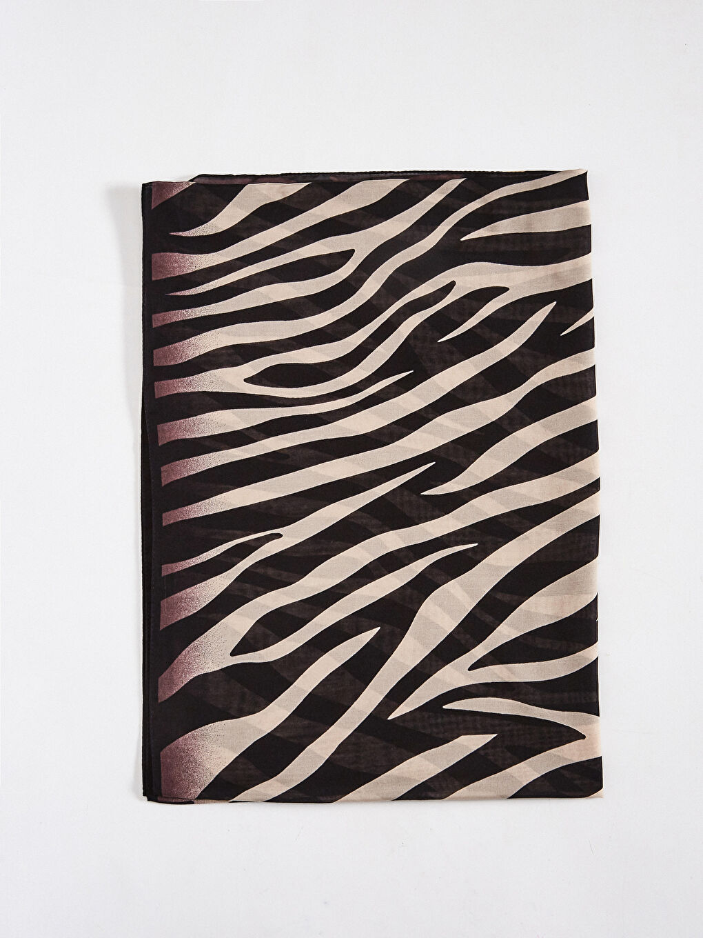 Siyah Zebra Desenli Şal-4