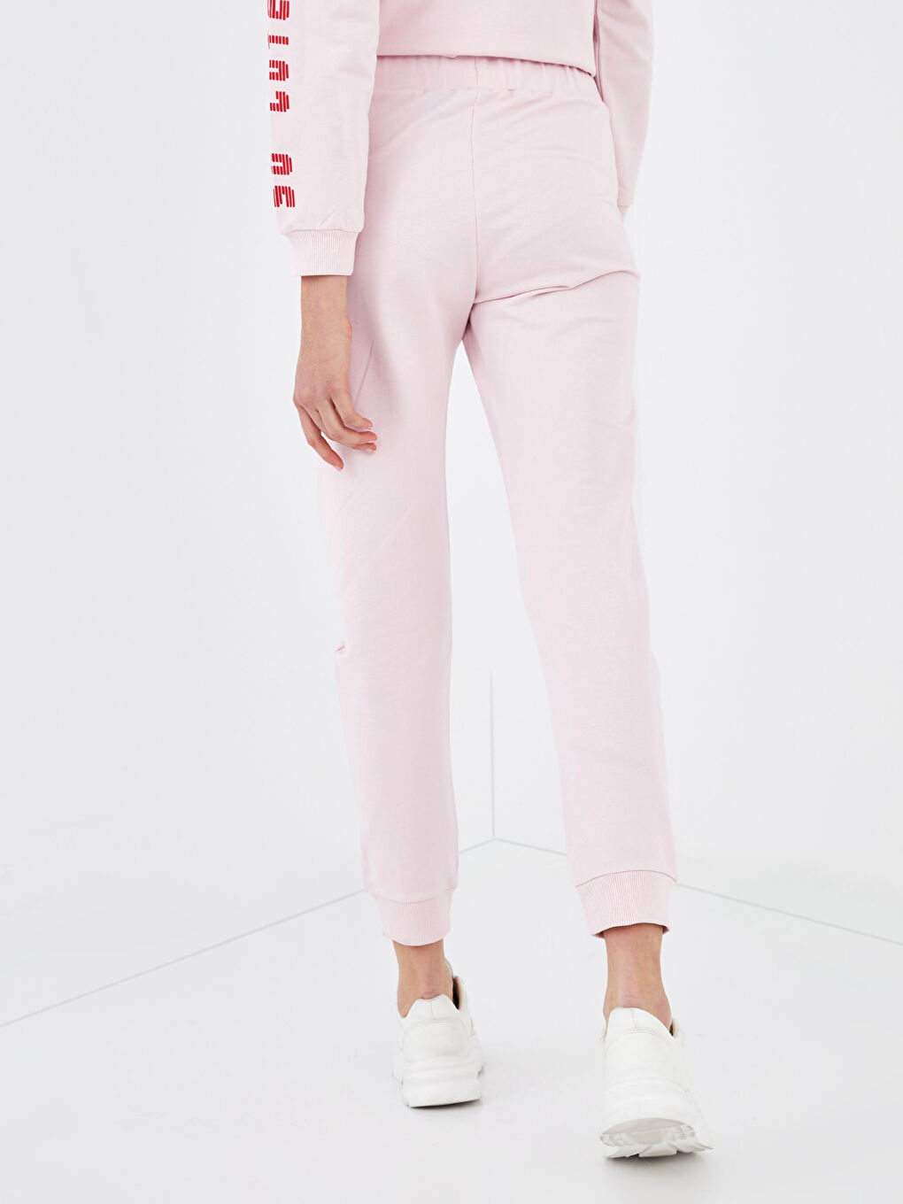 بنطلون رياضي مطبوع ميكي ماوس بخصر مطاطي للنساء-5