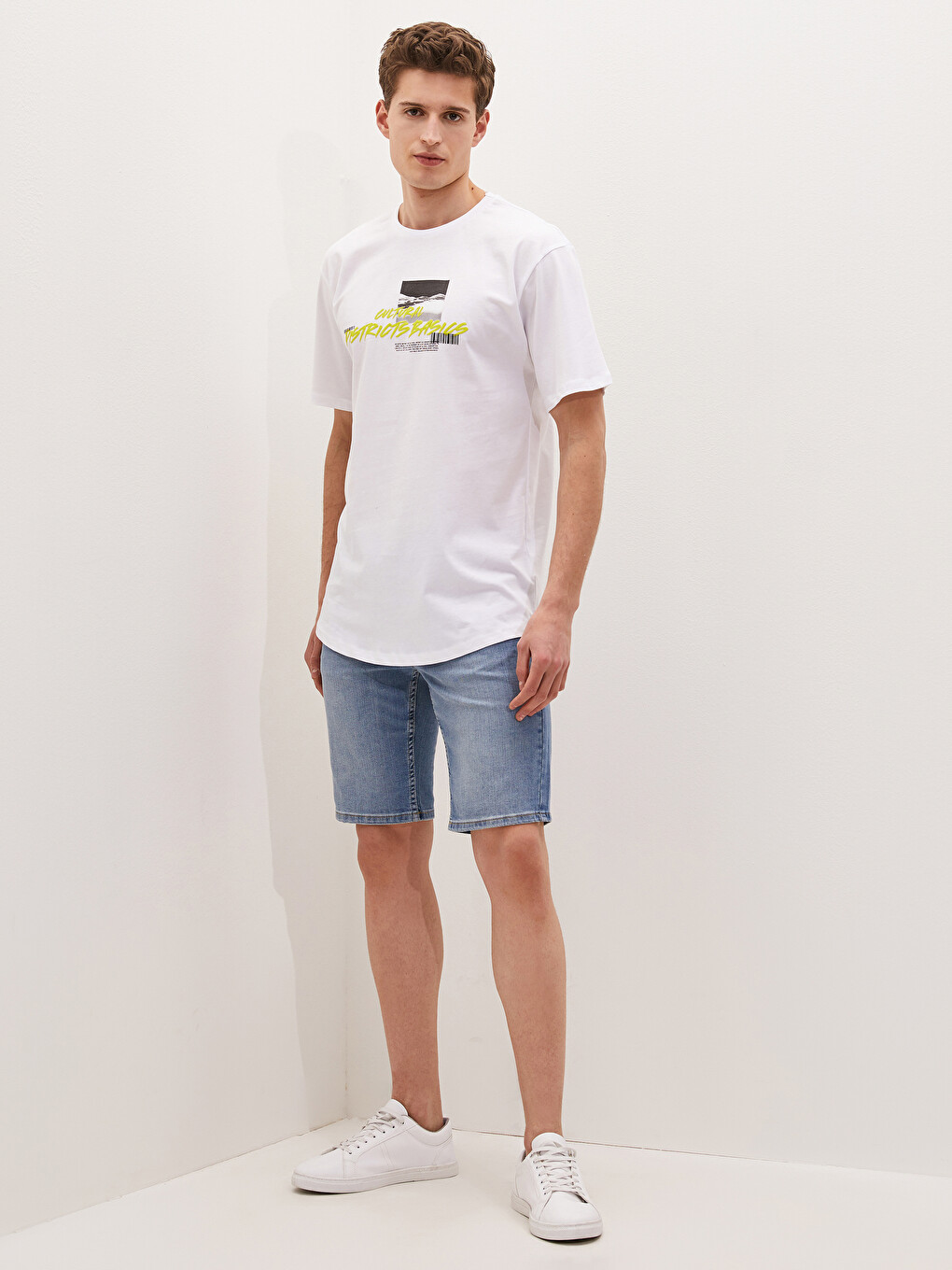 Crew Neck Short Sleeve Printed Combed Cotton Men's T-shirt-2