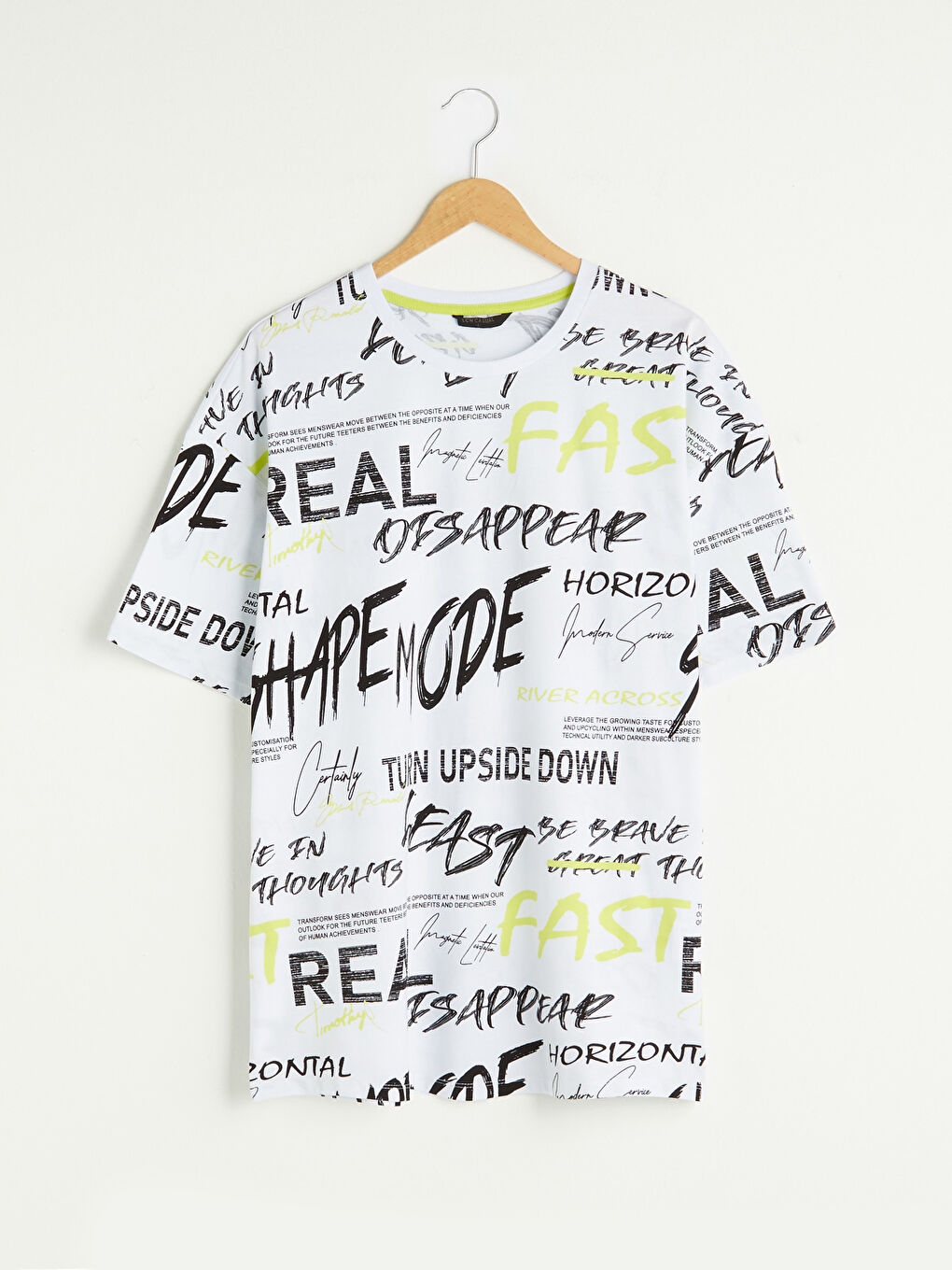 Crew Neck Short Sleeve Printed Combed Cotton Men's T-shirt-4