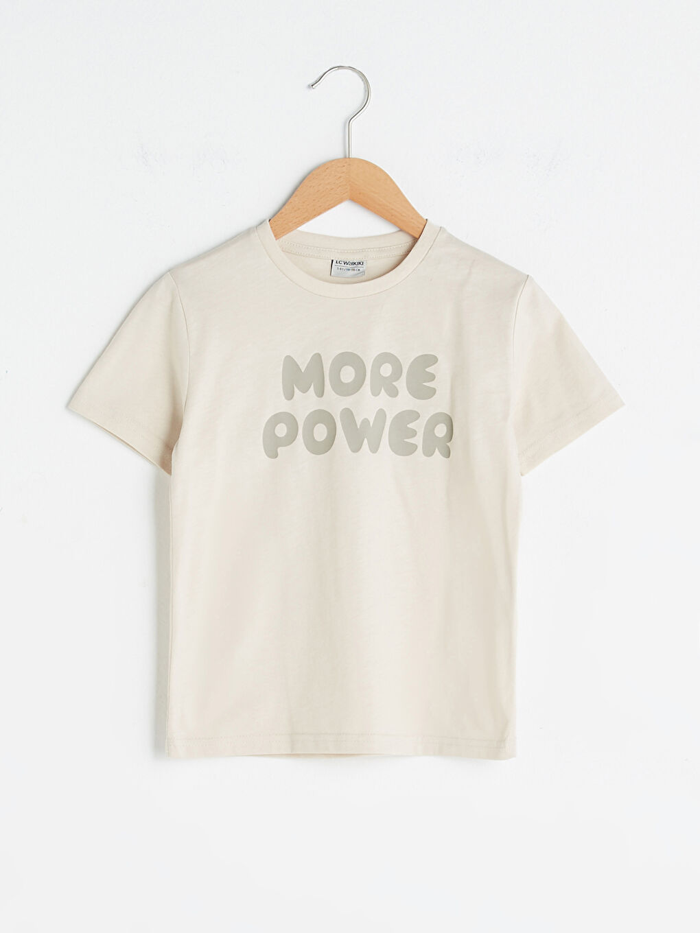 Crew Neck Letter Printed Cotton Boy T-Shirt