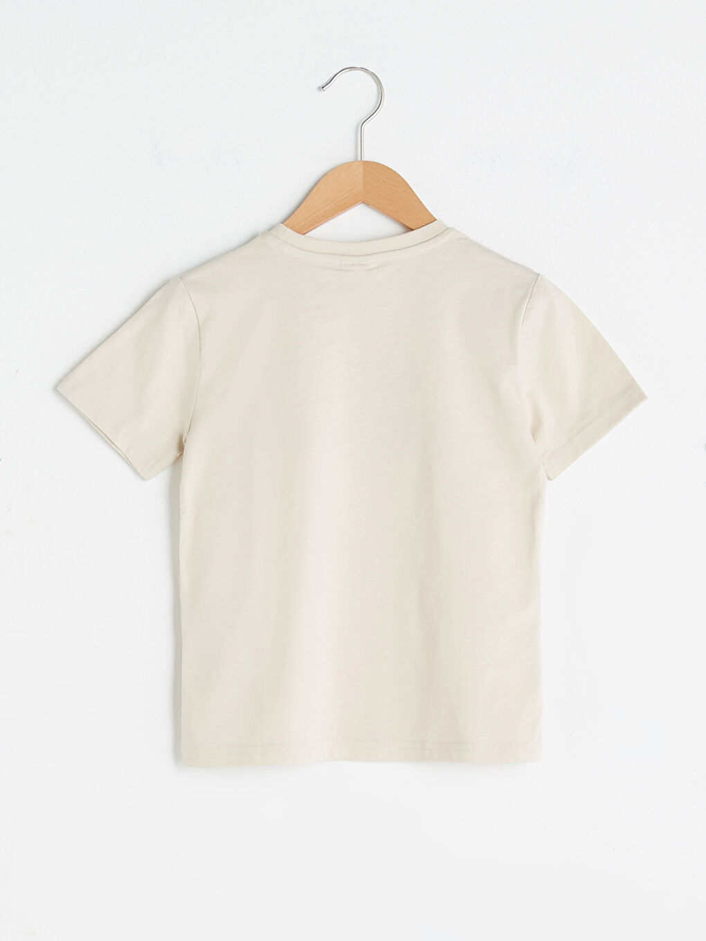 Crew Neck Letter Printed Cotton Boy T-Shirt-1