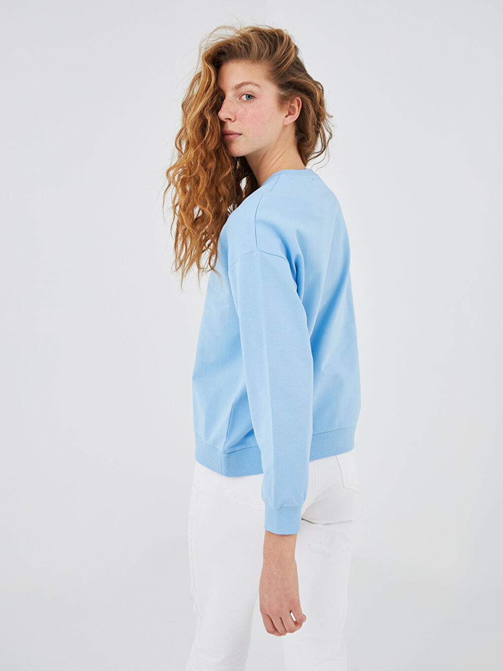 Sweat-shirt Imprimé Tom & Jerry à Col Rond pour Femmes-4