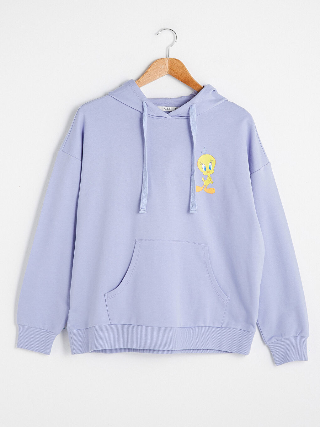 XSIDE Lila Tweety Baskılı Uzun Kollu Kadın Hoodie - 8