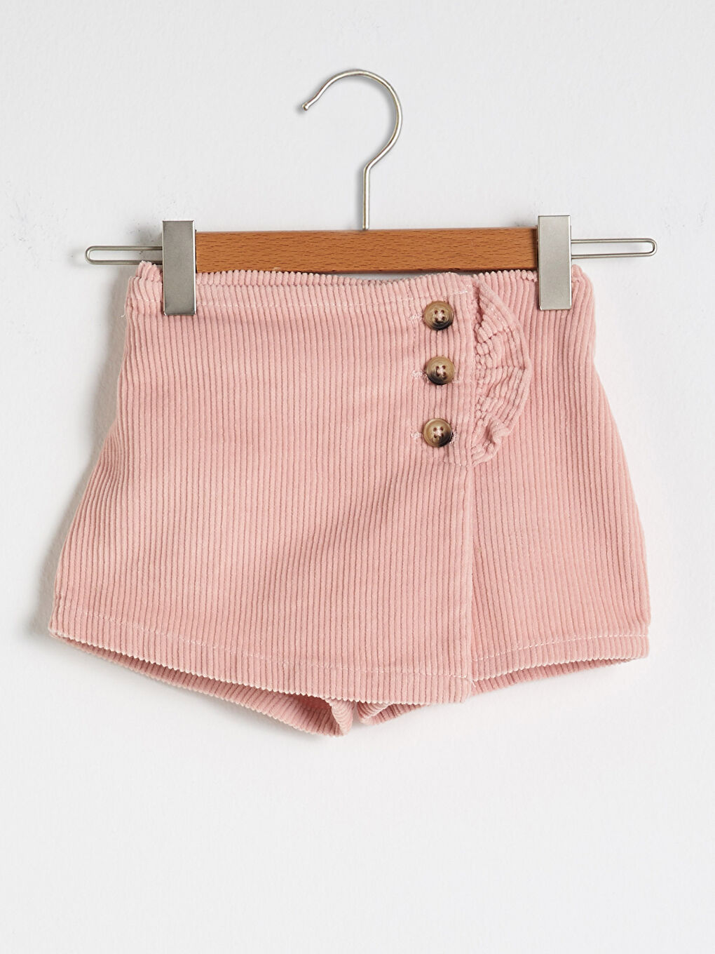 Pembe Basic Kız Bebek Şort Etek ve Külotlu Çorap 2'li-1