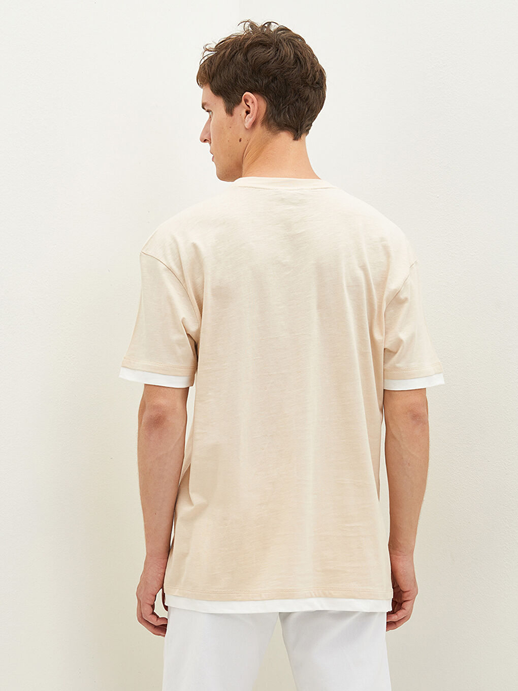 Tricou pentru Bărbați cu Guler Rotund, Mânecă Scurtă, Imprimat, din Bumbac Pieptănat-5