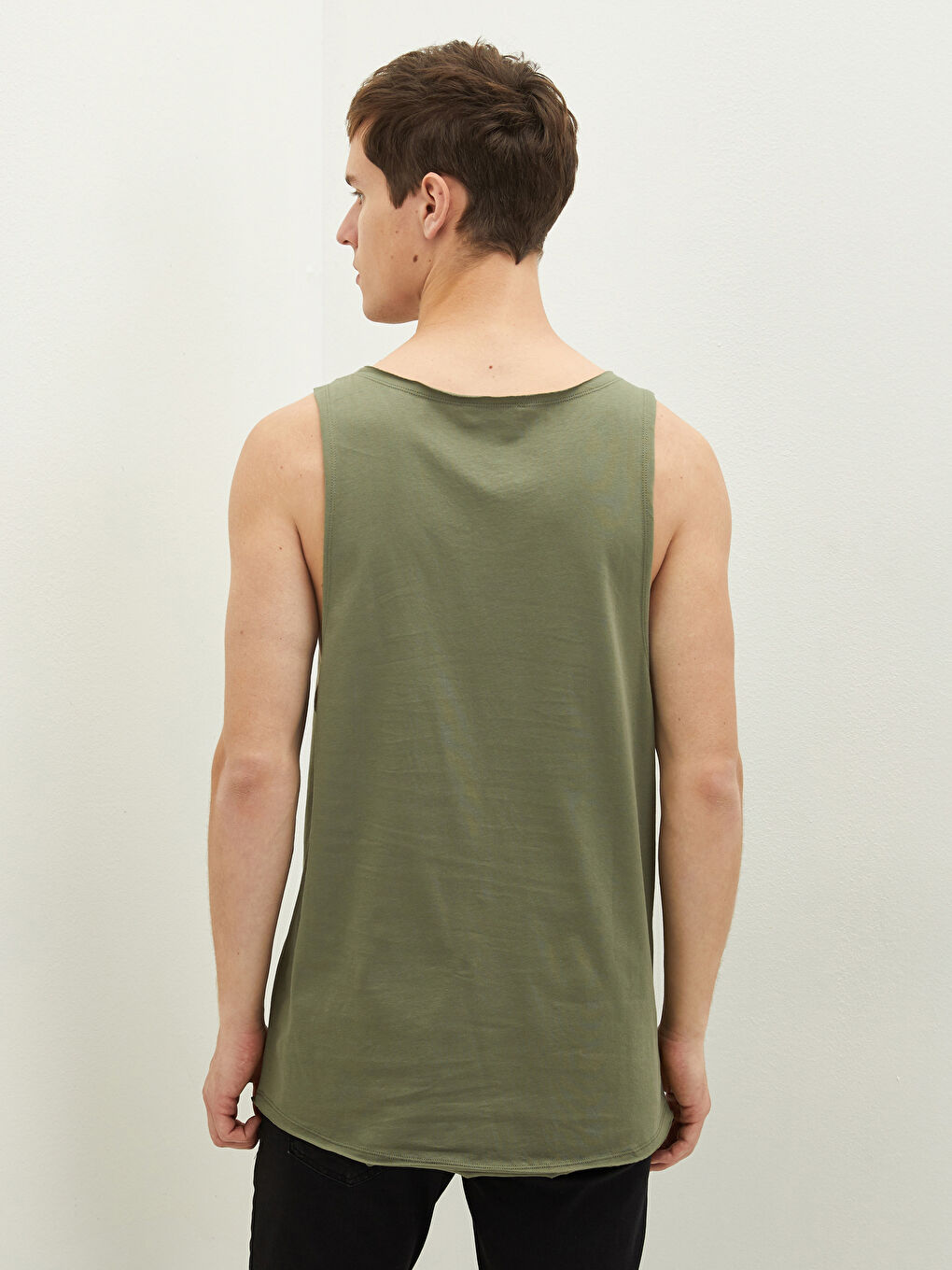 Crew Neck Basic Men's Sleeveless T-Shirt-2