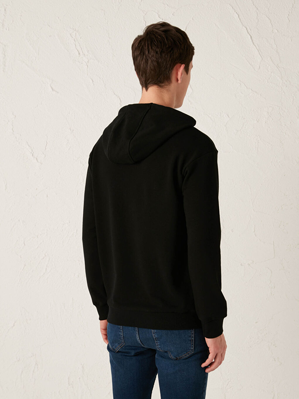 Sweat-Shirt à Capuche Basique Épais à Manches Longues pour Hommes-2
