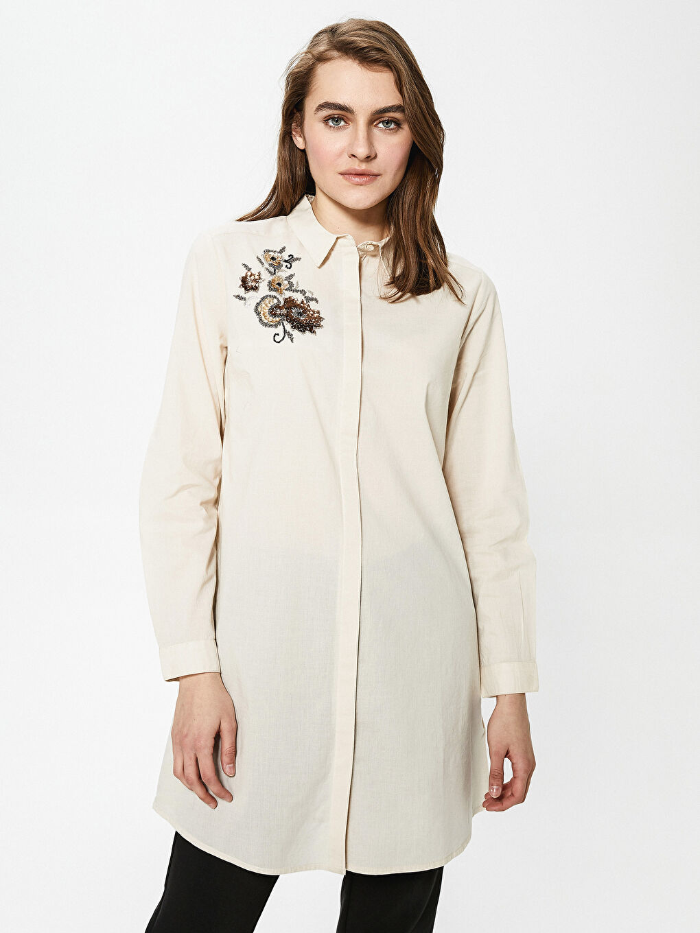 Embroidered Women's Shirt Tunic