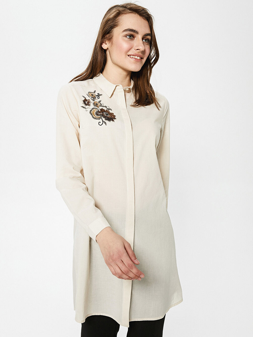 Embroidered Women's Shirt Tunic-1