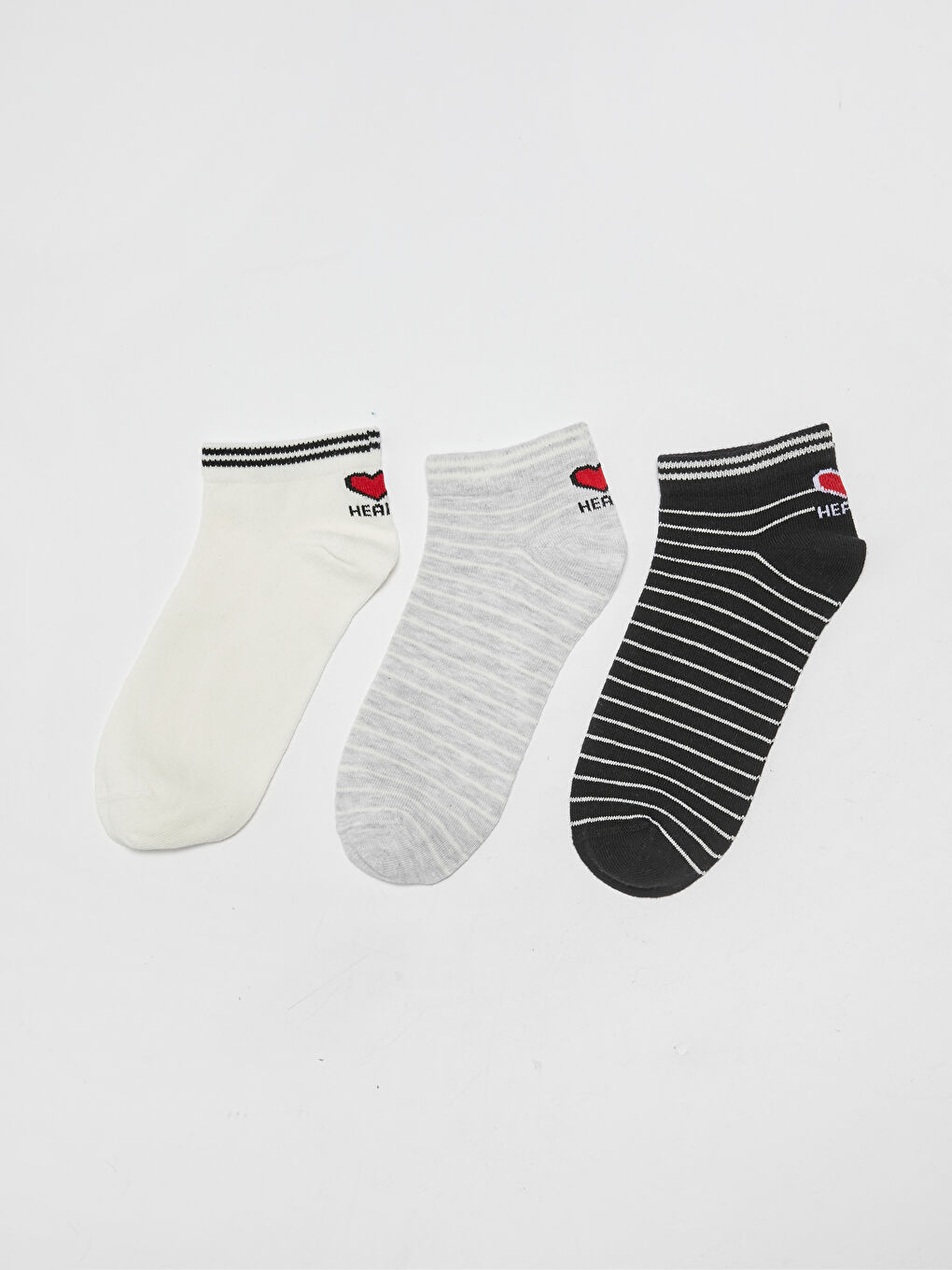 Patterned Cotton Booties Socks 3 Pack-1