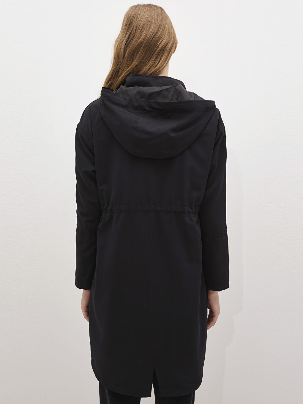 Hooded Patterned Long Sleeve Women's Raincoat-4