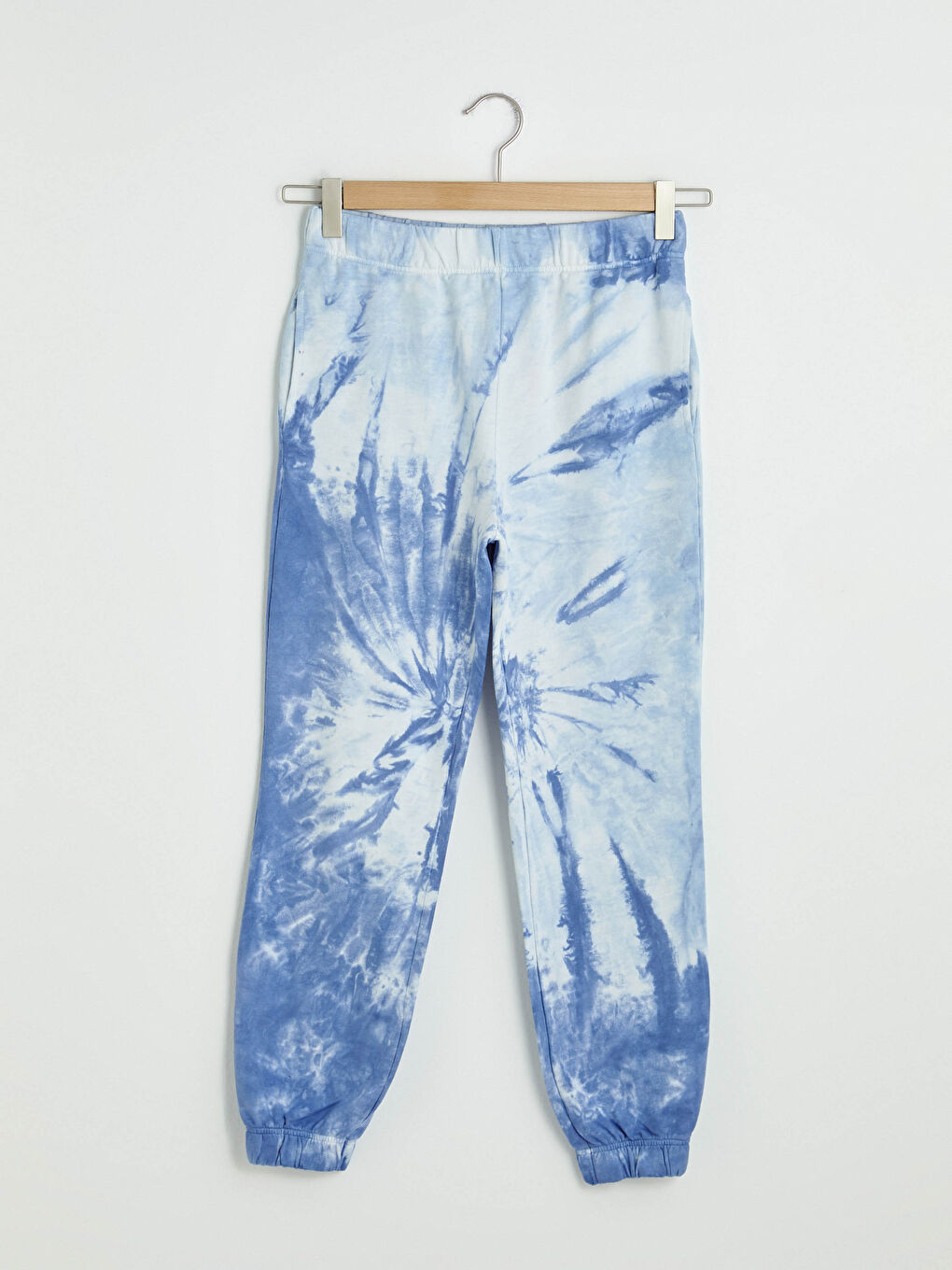 Mavi Beli Lastikli Kadın Jogger Eşofman Altı-4