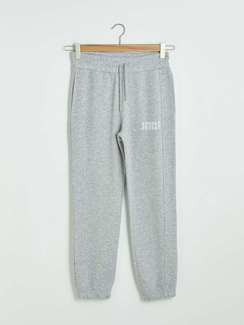 Elastic Waist Text Printed Women's Jogger Sweatpants-5