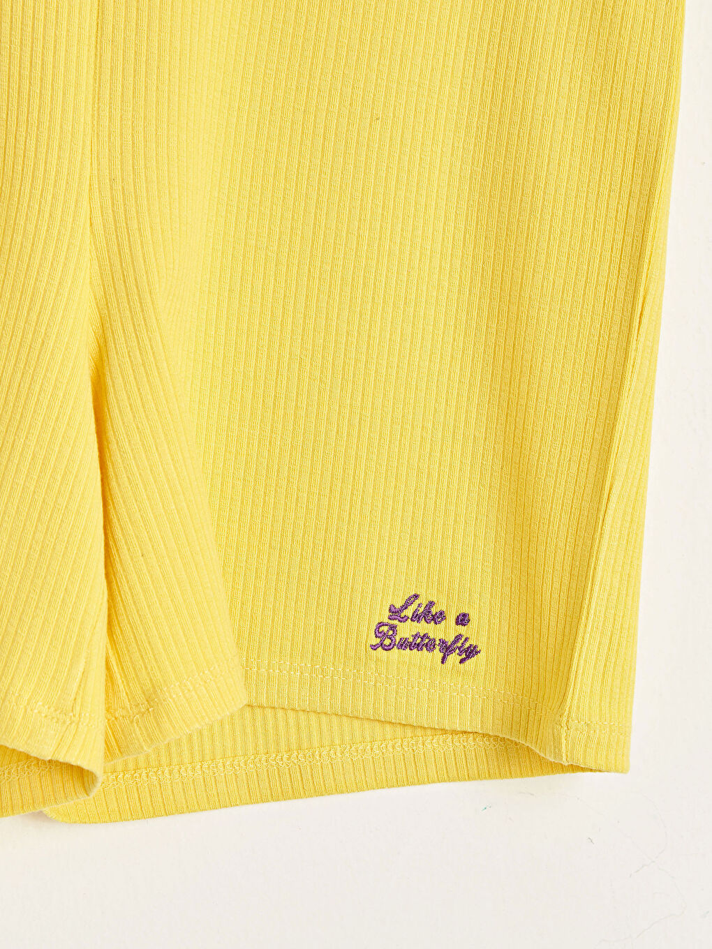 Talie Elastică Detaliu Broderie Pantaloni Scurți pentru Femei-7