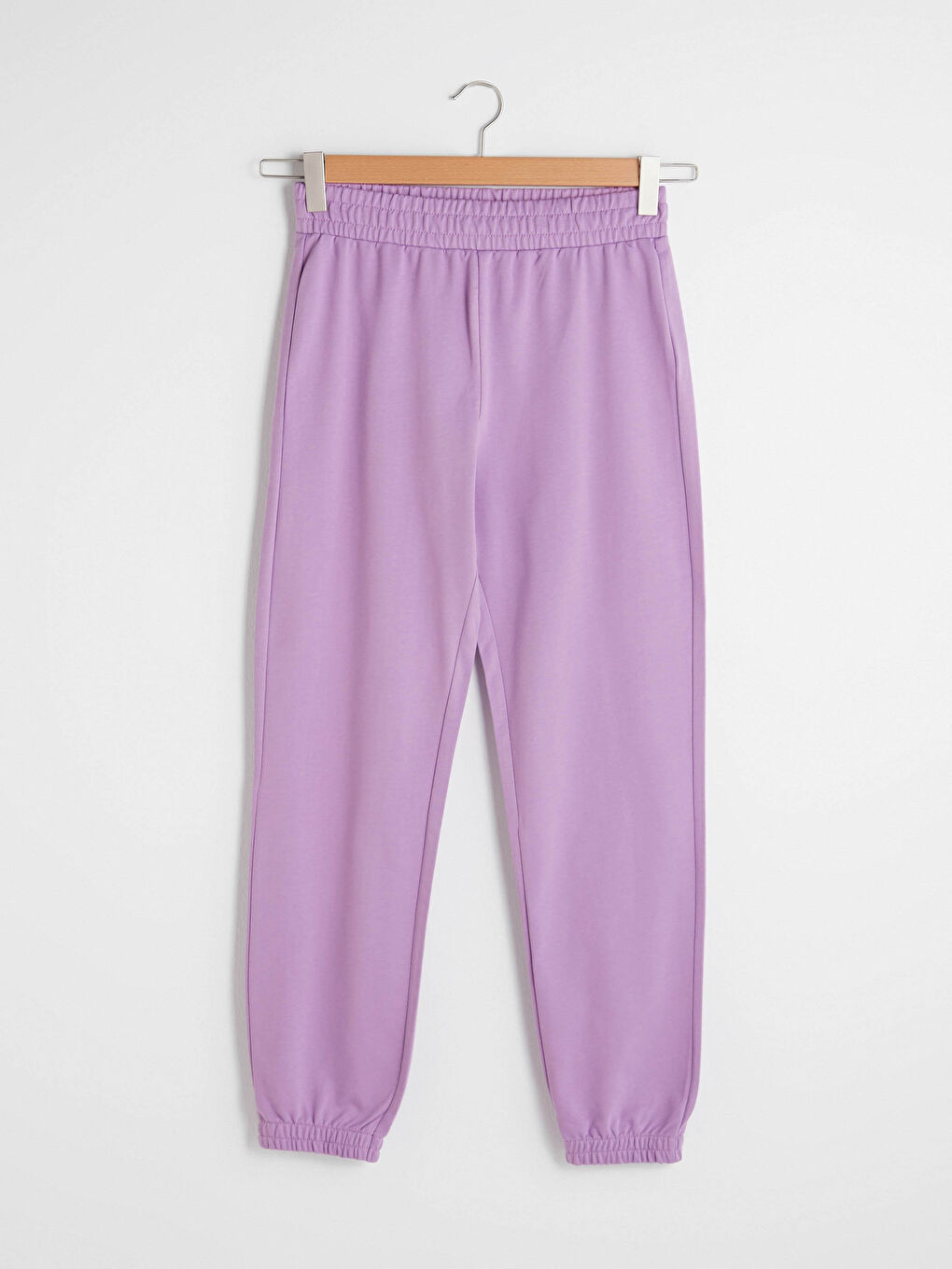 Mor Beli Lastikli Kadın Eşofman Alt-6