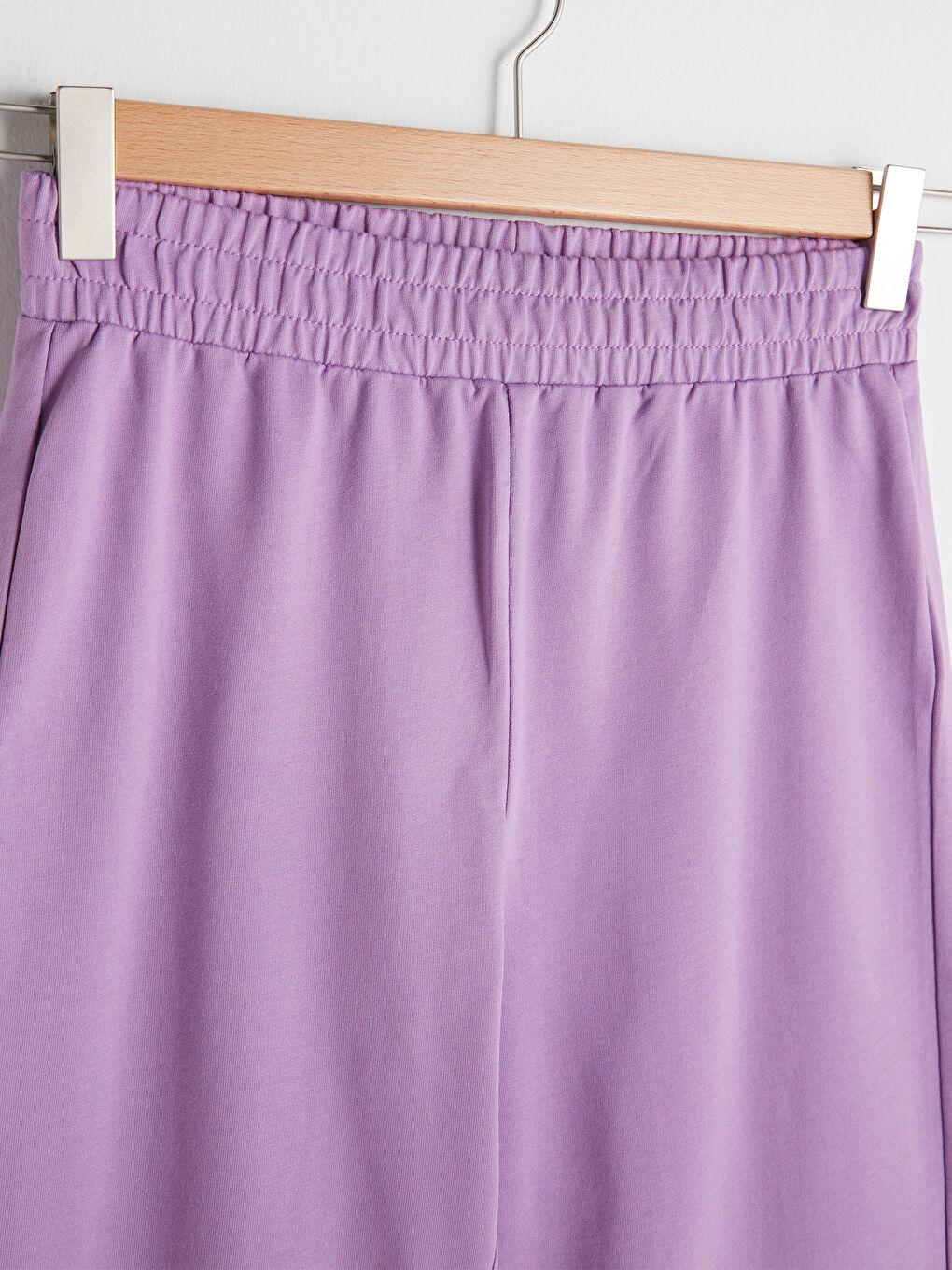 Mor Beli Lastikli Kadın Eşofman Alt-8