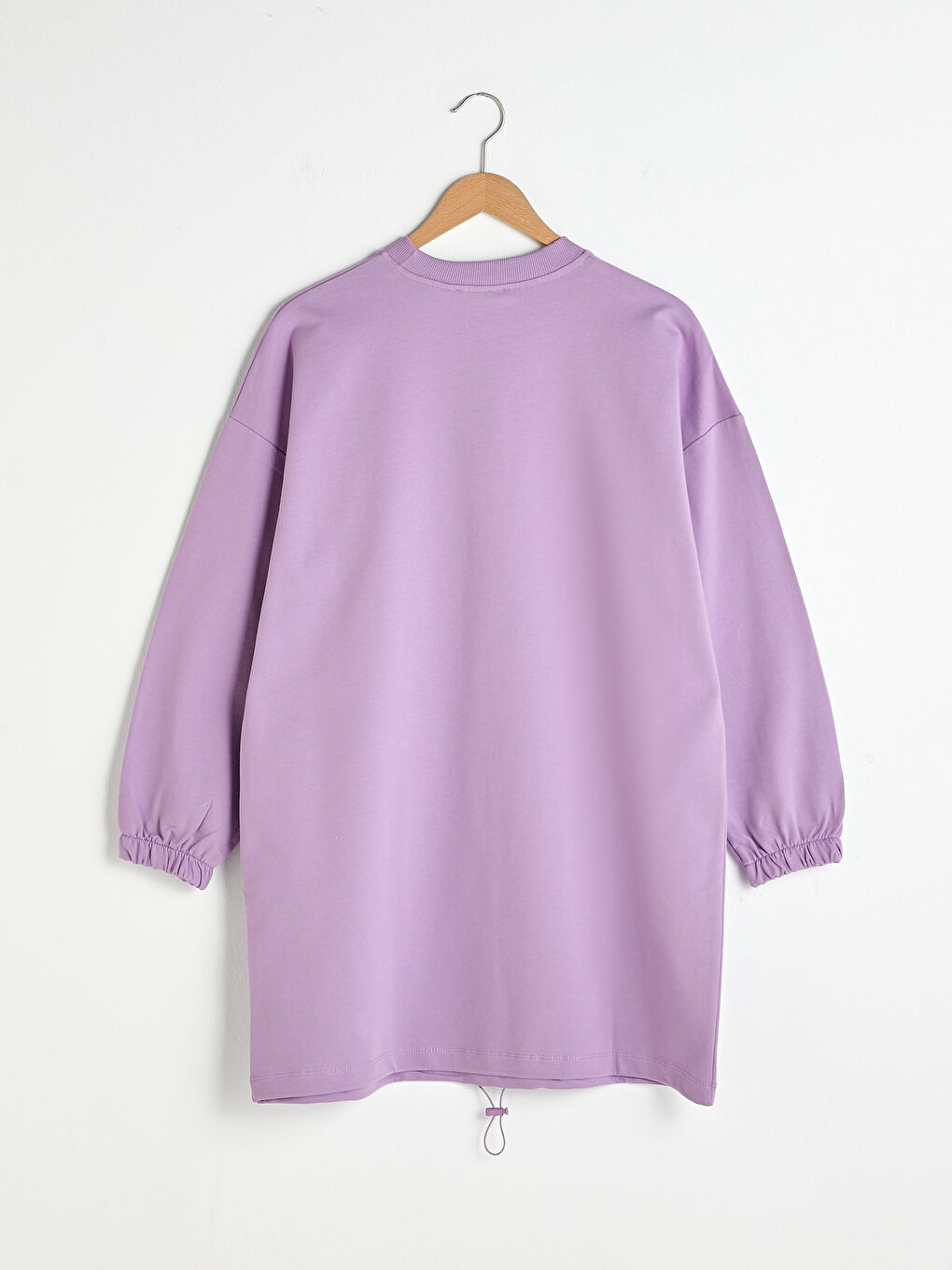 Mor Bisiklet Yaka Powerpuff Girls Baskılı Uzun Kollu Kadın Sweatshirt Tunik-7