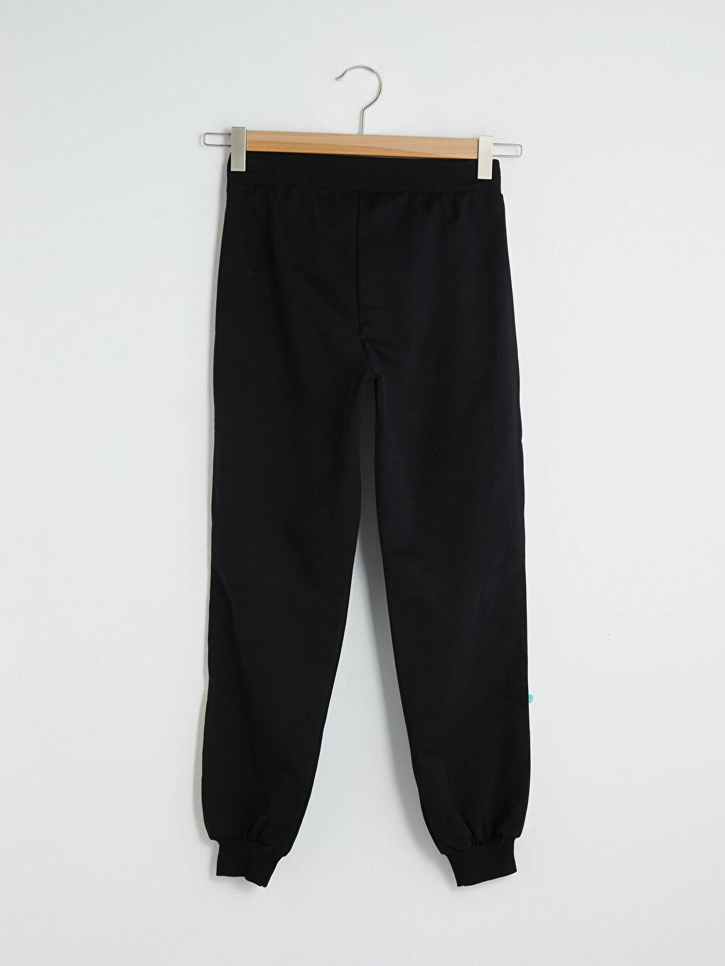 Siyah Beli Lastikli Slogan Baskılı Kadın Eşofman Alt-6