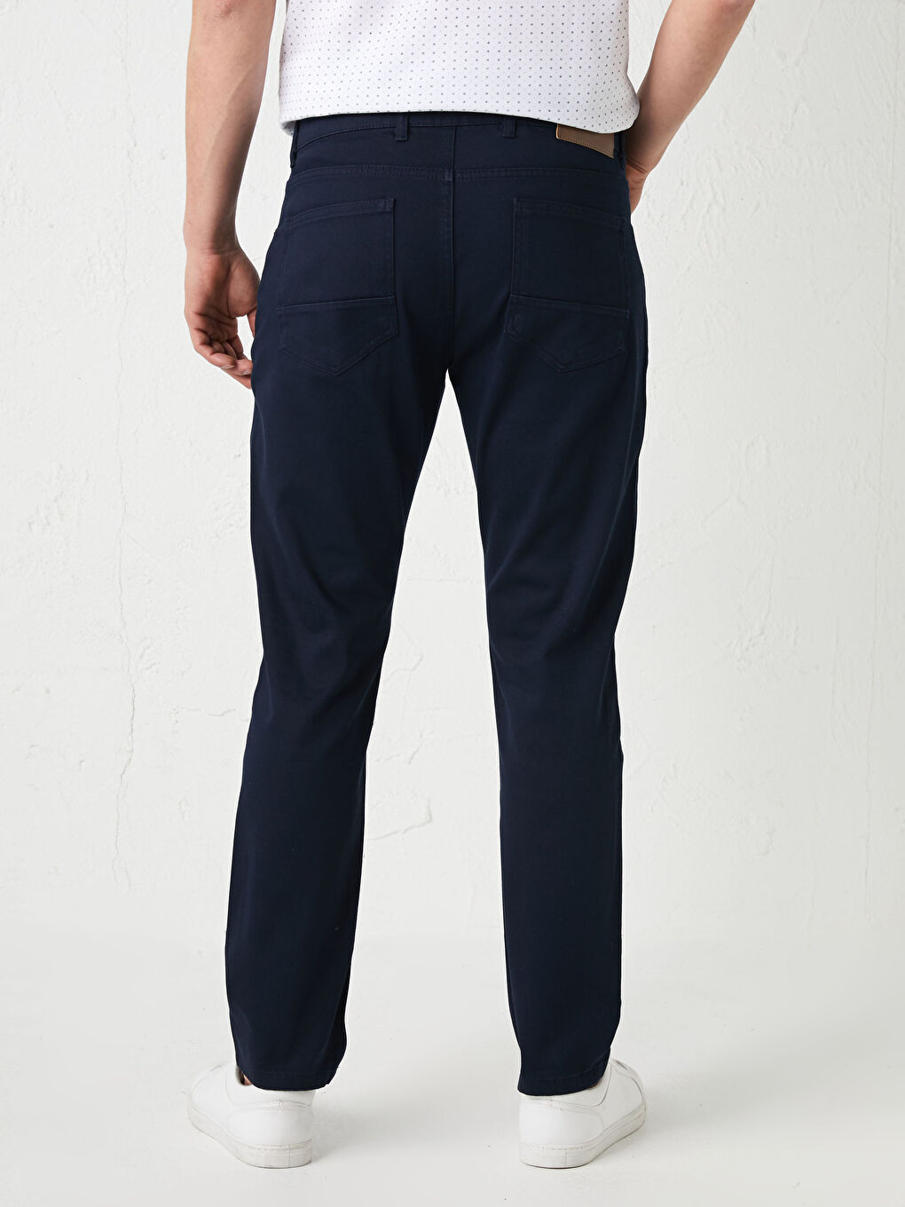 Lacivert Slim Fit Armürlü Erkek Pantolon-5