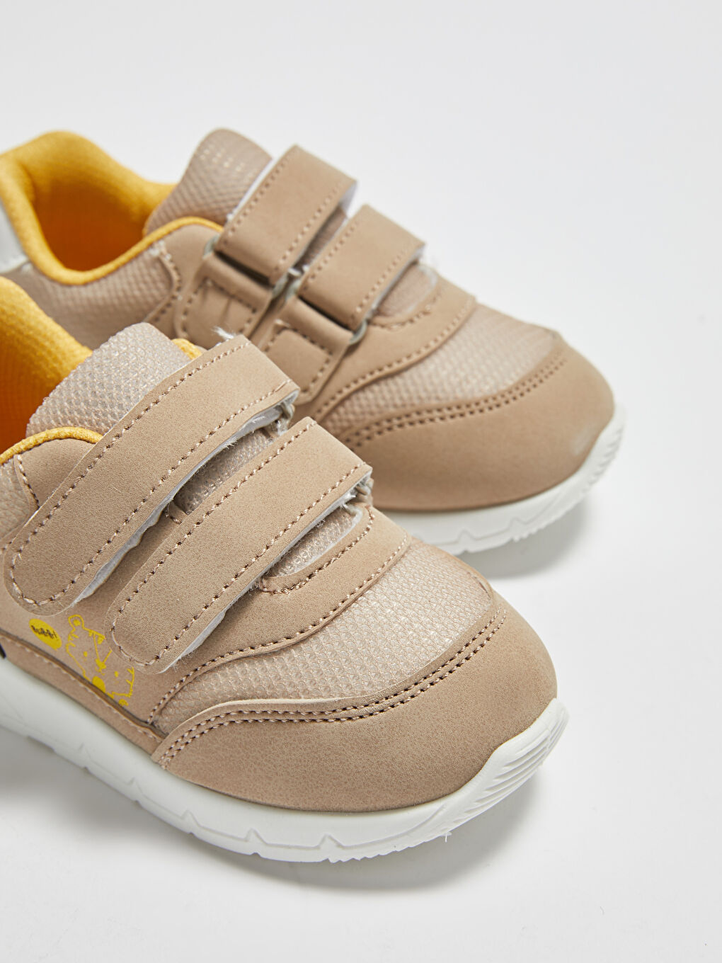 Bej Cırt Cırtlı Erkek Bebek Günlük Spor Ayakkabı-4