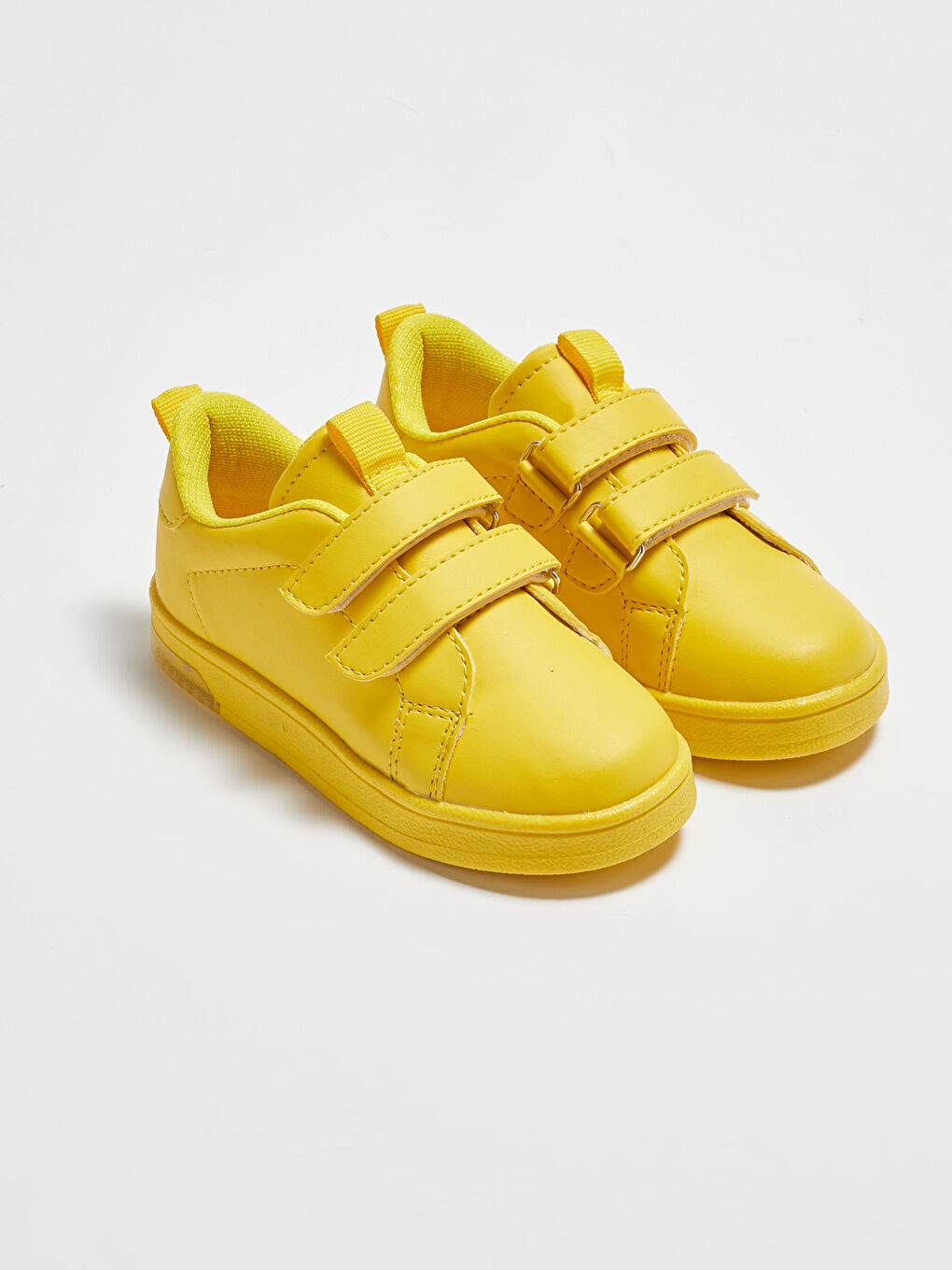 Sarı Cırt Cırtlı Işıklı Kız Çocuk Spor Ayakkabı-1