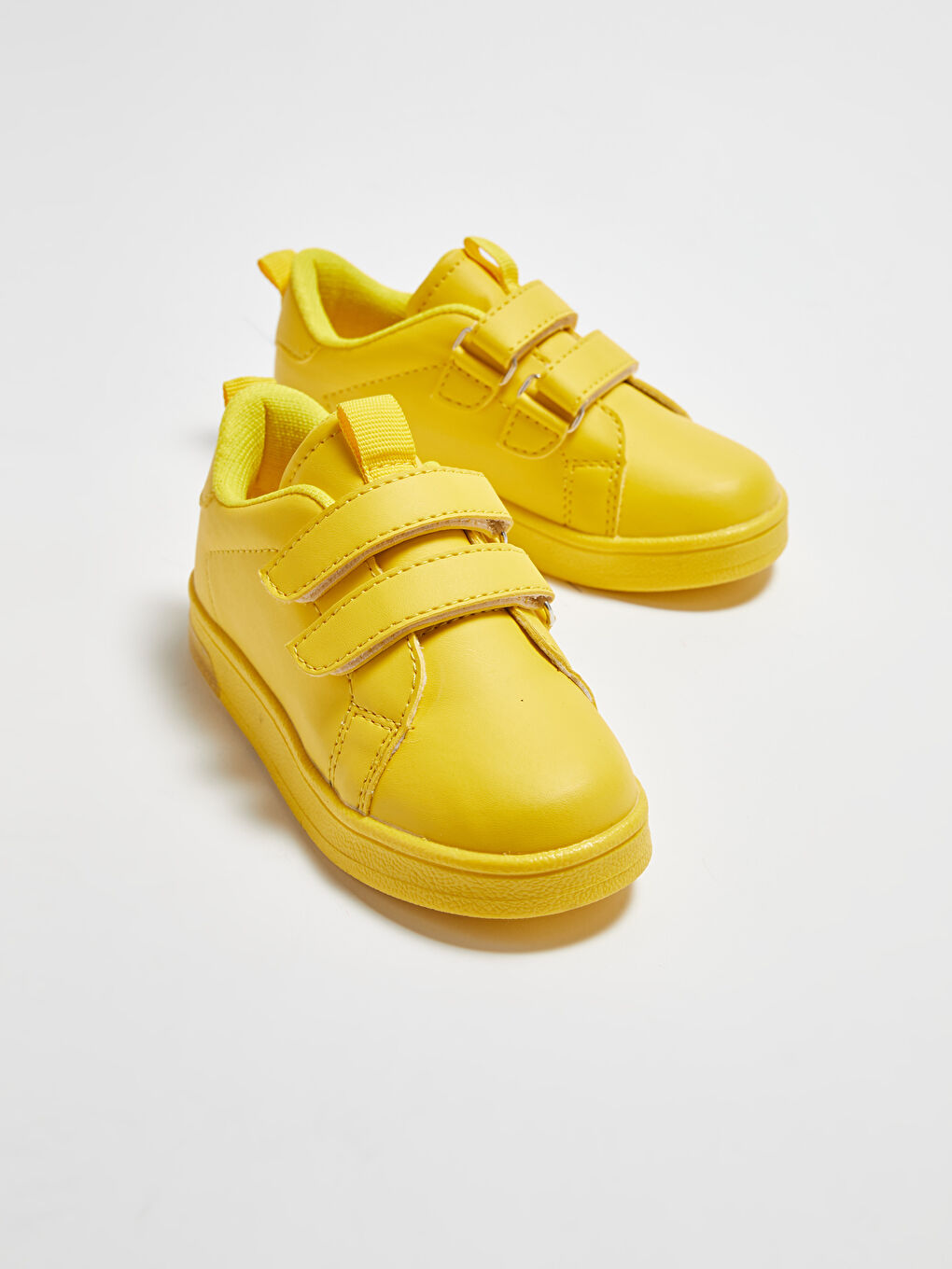 Sarı Cırt Cırtlı Işıklı Kız Çocuk Spor Ayakkabı-2