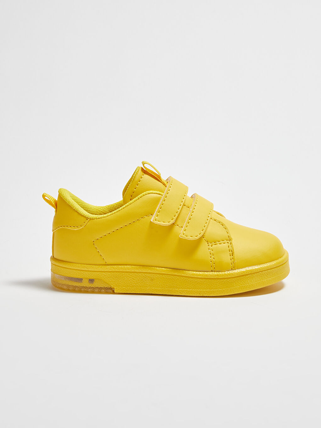 Sarı Cırt Cırtlı Işıklı Kız Çocuk Spor Ayakkabı-3