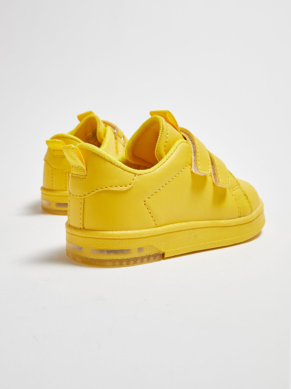 Sarı Cırt Cırtlı Işıklı Kız Çocuk Spor Ayakkabı-5