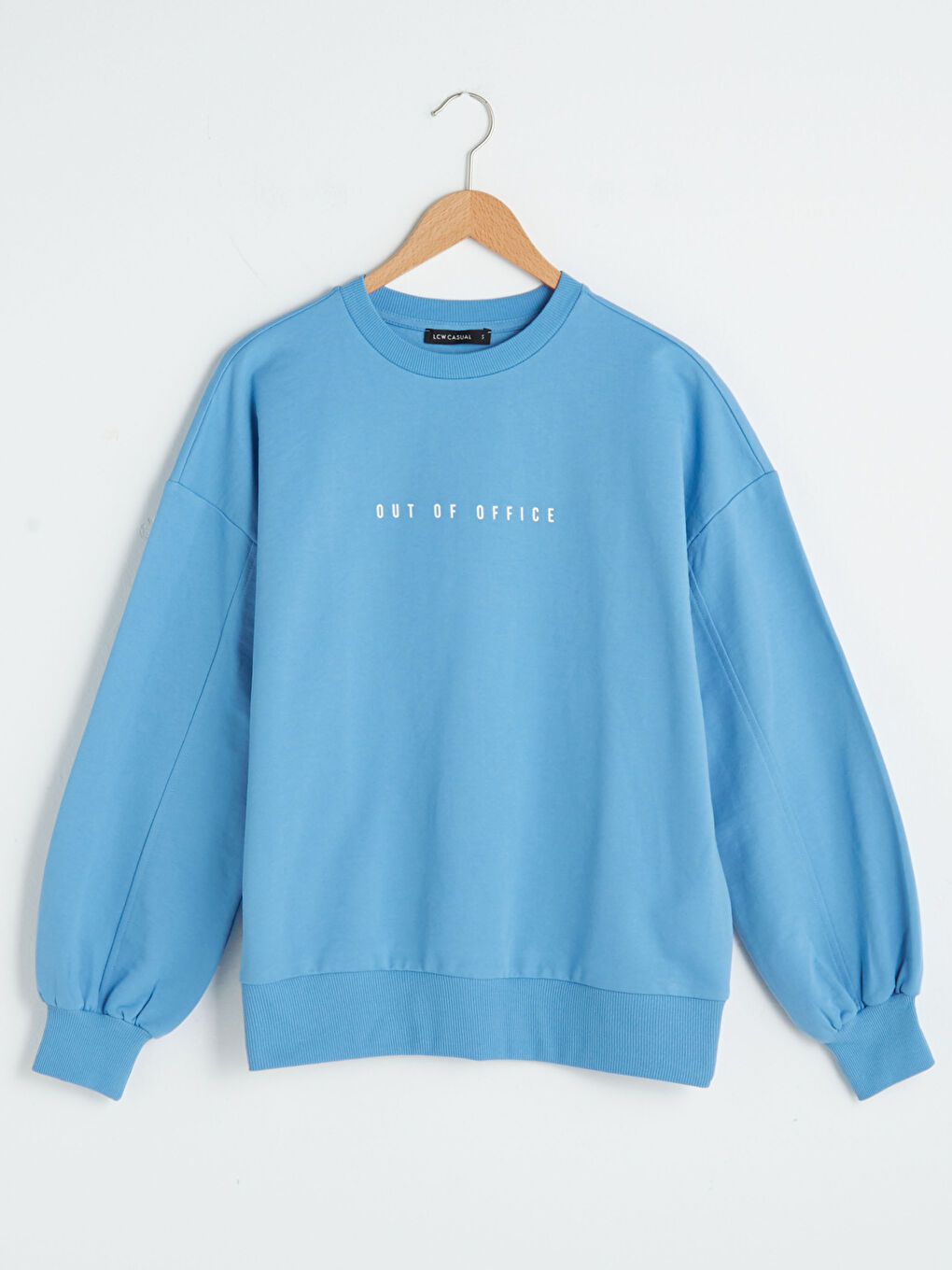 Crew Neck Slogan Printed Long Sleeve Women's Sweatshirt-5