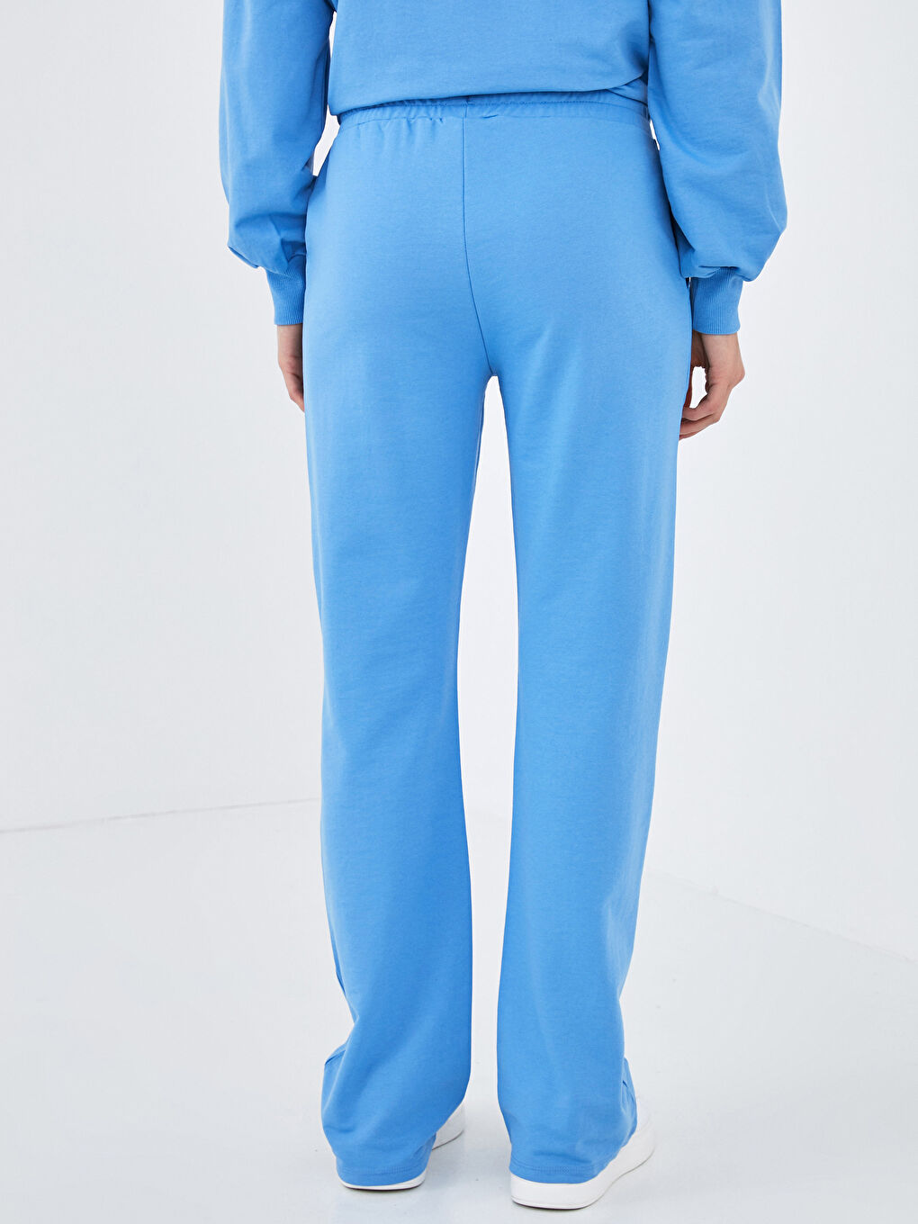 Mavi Beli Lastikli Kadın Eşofman Alt-3