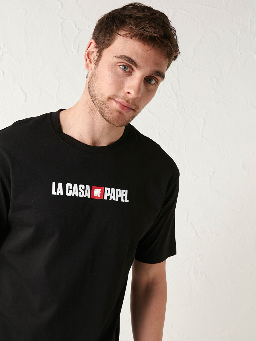 T-shirt à Manches Longues Col Rond Imprimé La Casa De Papel en Coton Peigné pour Hommes-2