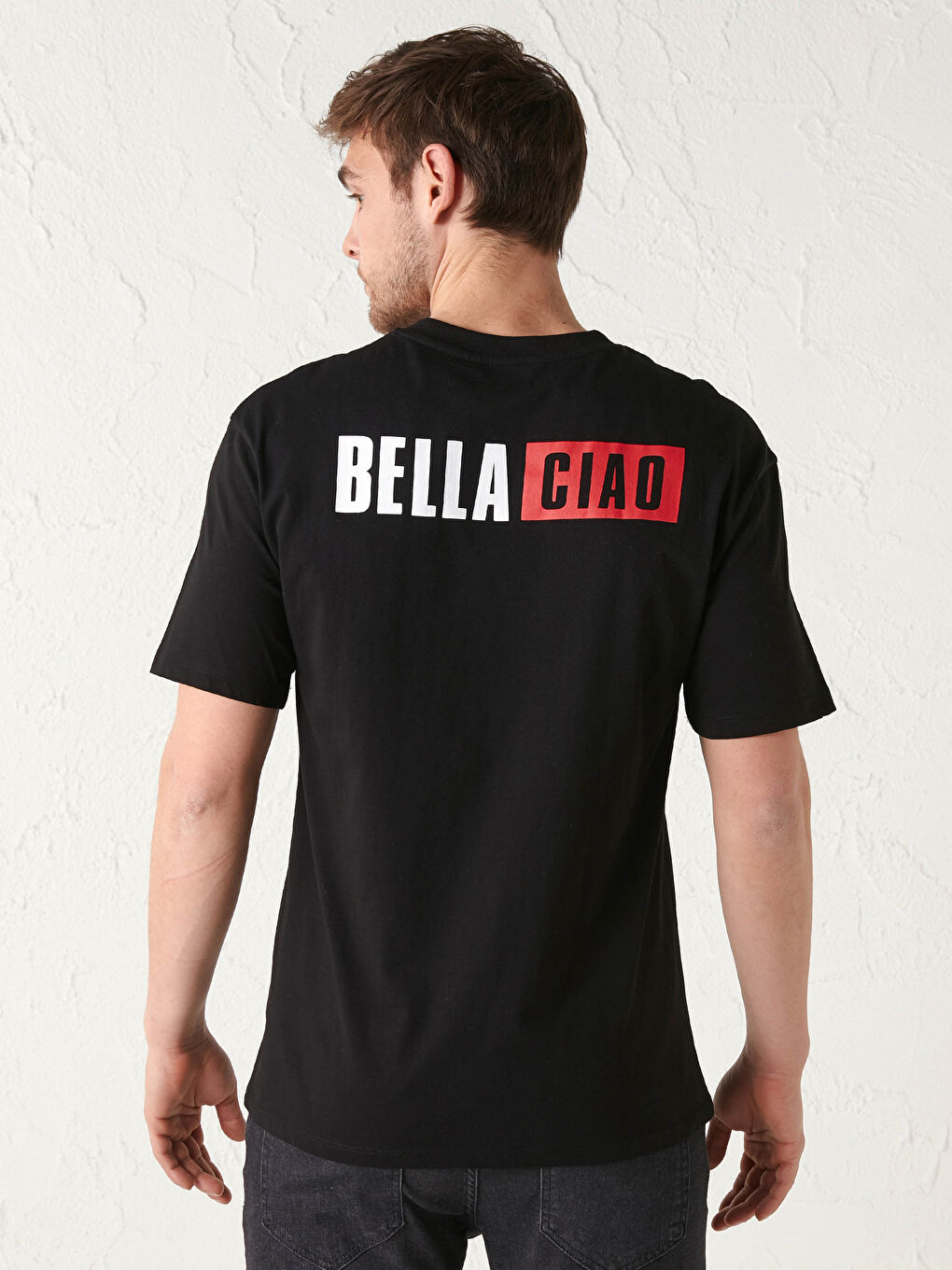 T-shirt à Manches Longues Col Rond Imprimé La Casa De Papel en Coton Peigné pour Hommes-3