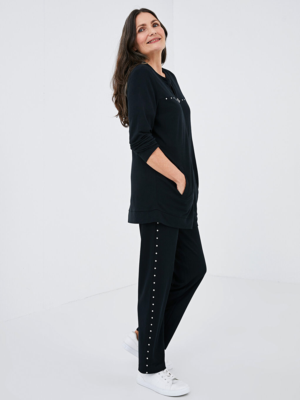 Stone Printed Long Sleeve Women's Cardigan-4