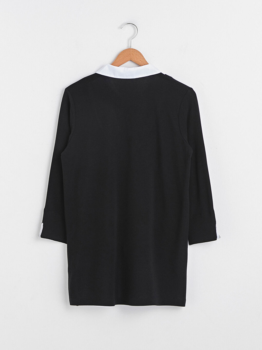 Siyah Düz Uzun Kollu Tişört-6