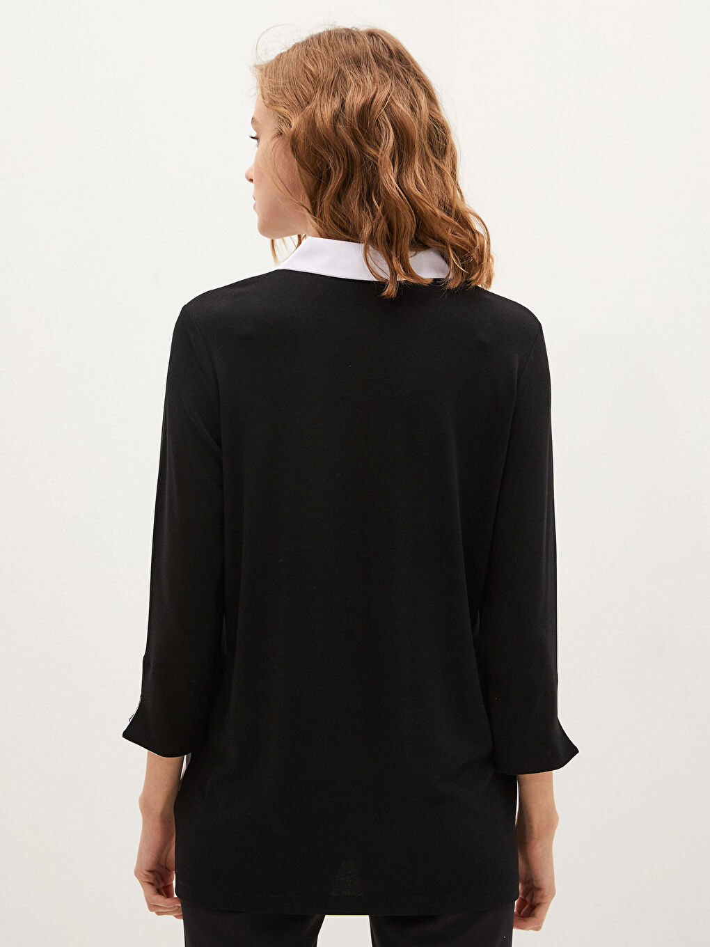 Siyah Düz Uzun Kollu Tişört-3