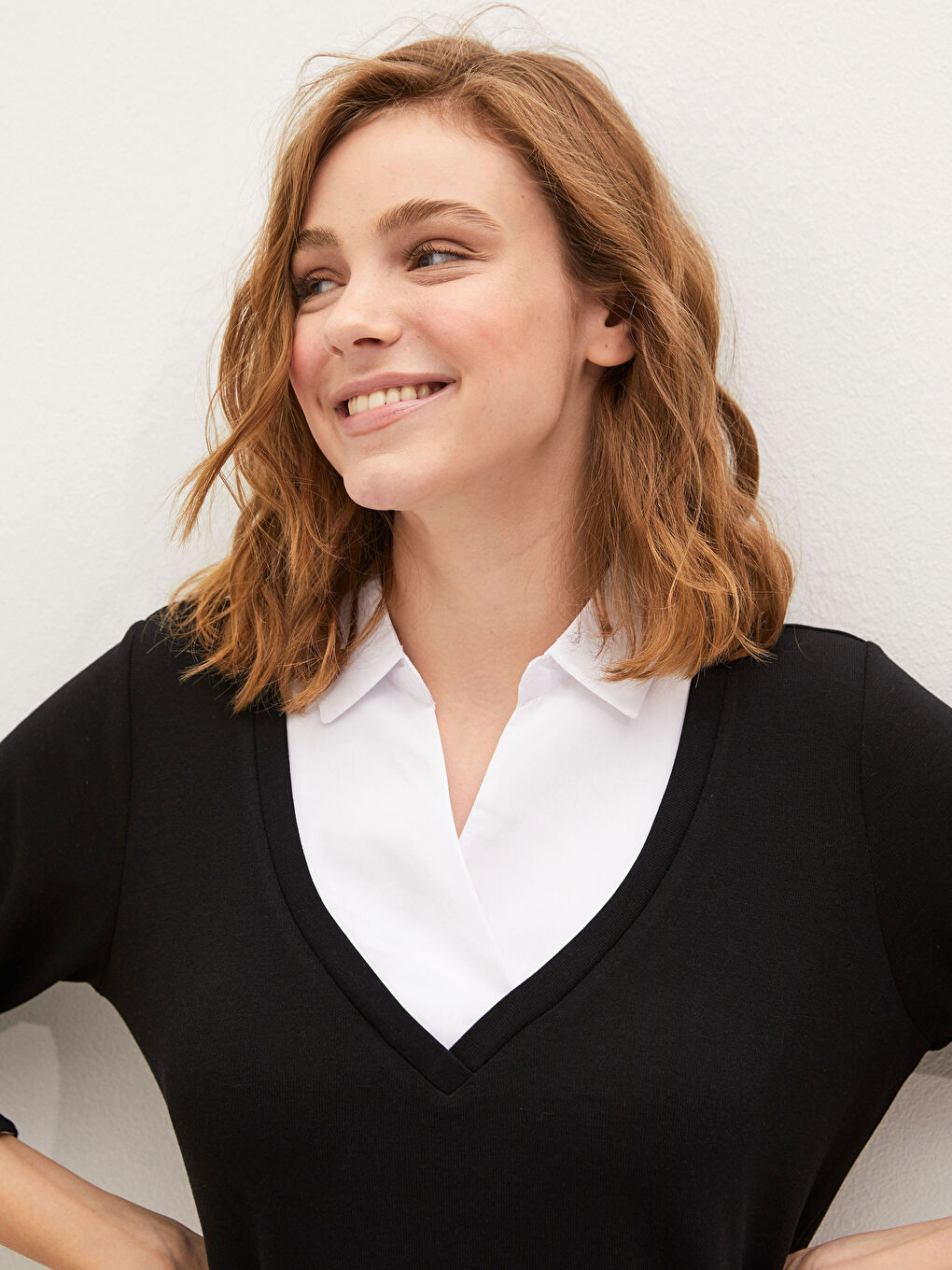 Siyah Düz Uzun Kollu Tişört-1