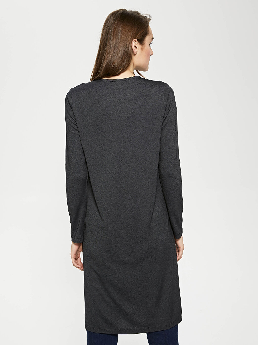 Crew Neck Stone Printed Long Sleeve Women's Tunic-4