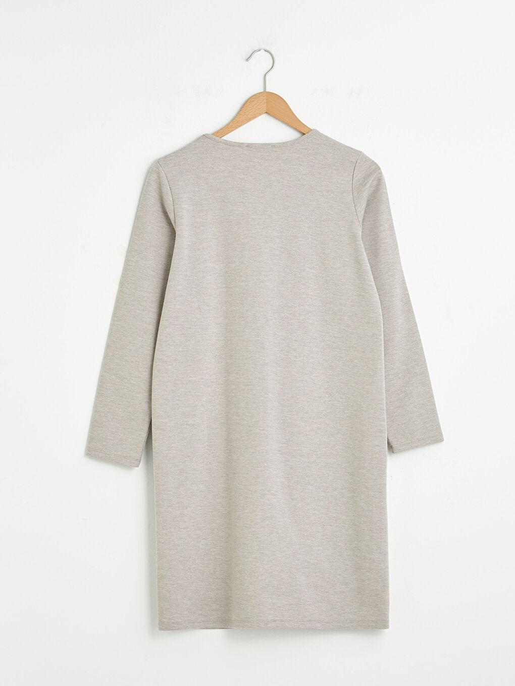 Bej Bisiklet Yaka Pul Payetli Uzun Kollu Kadın Tunik-7