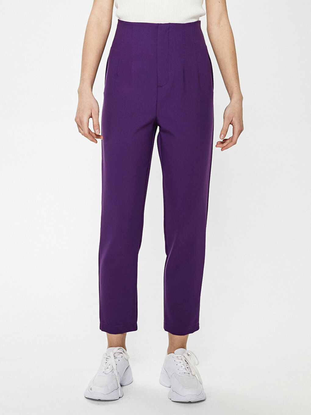 LCW Vision High Waist Slim Leg Ankle-Length Women's Cigarette Pants -S1DL07Z8-UTY