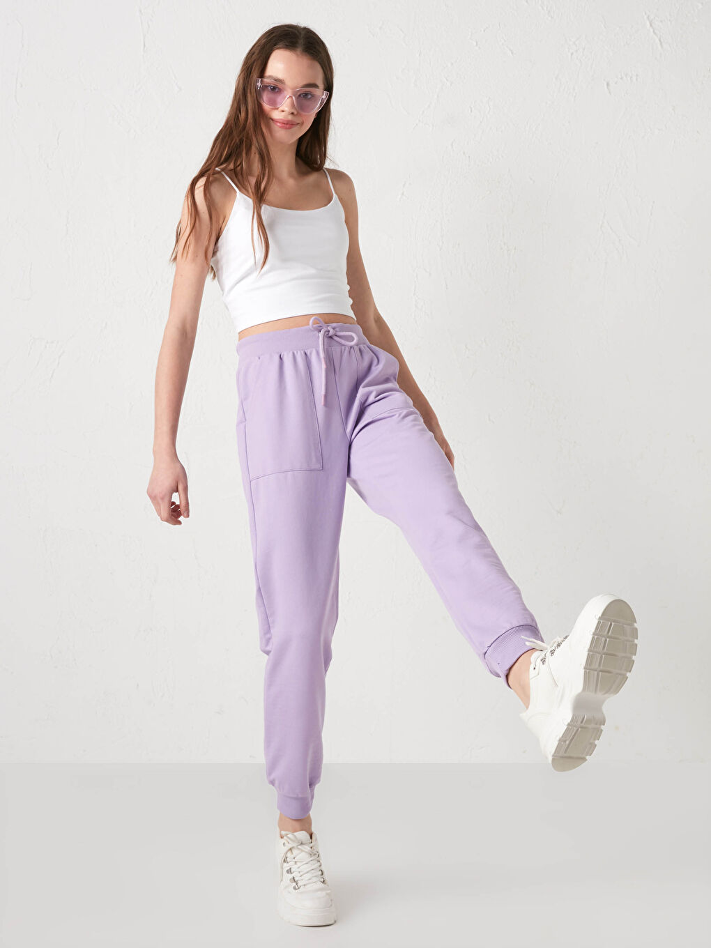 Elasticated Waist Women's Sweatpants-4