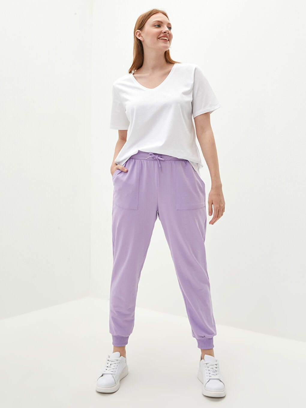 Elasticated Waist Women's Sweatpants-1