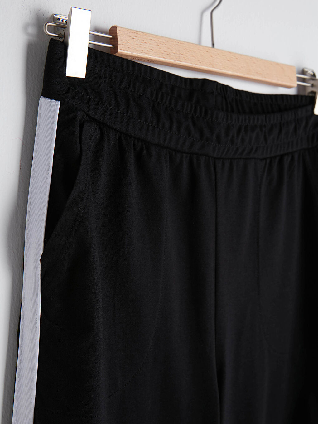 Ribbon Detailed Women's Capri With Elastic Waist-7