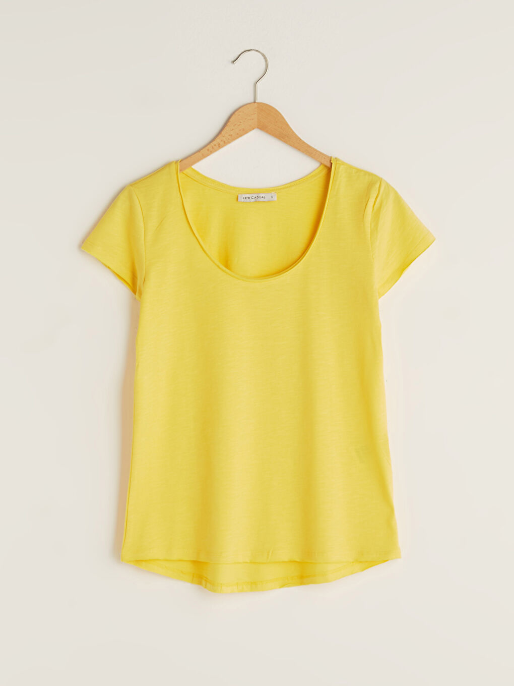 Ženska Majica od Pamuka sa U Izrezom i Kratkim Rukavima-5