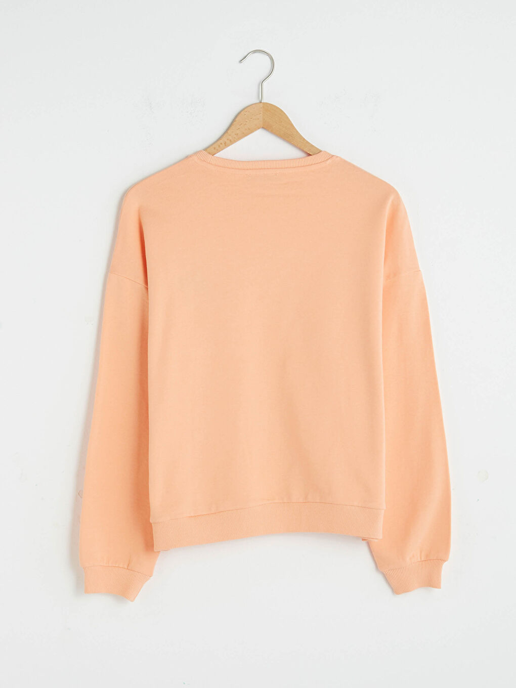 Свитшот с вышивкой буквами и длинными рукавами для женщин-6