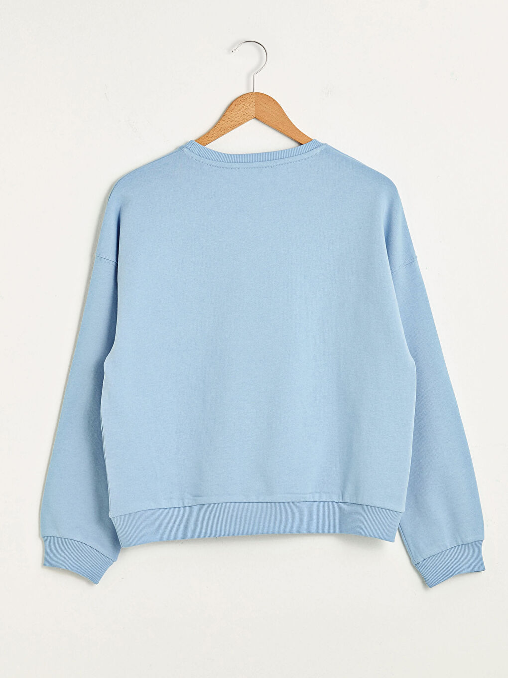 Sweat-shirt à manches longues imprimé avec slogan et col rond pour Femmes-7