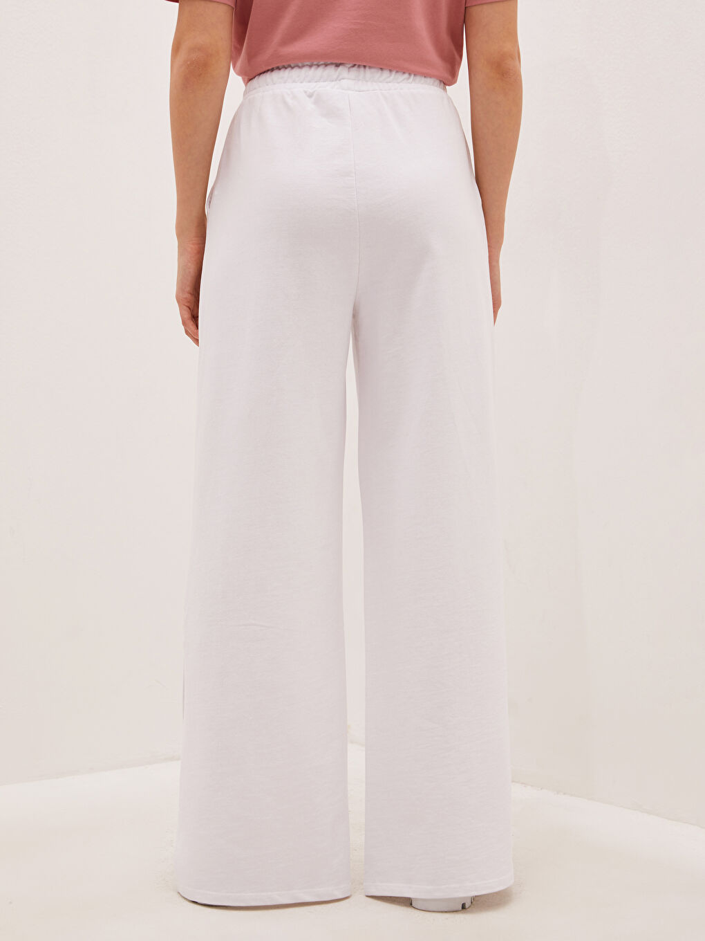 LCW Vision Women's Wide Leg With Elastic Waist Pocket Detailed Sweatpants -S1DM46Z8-E5X