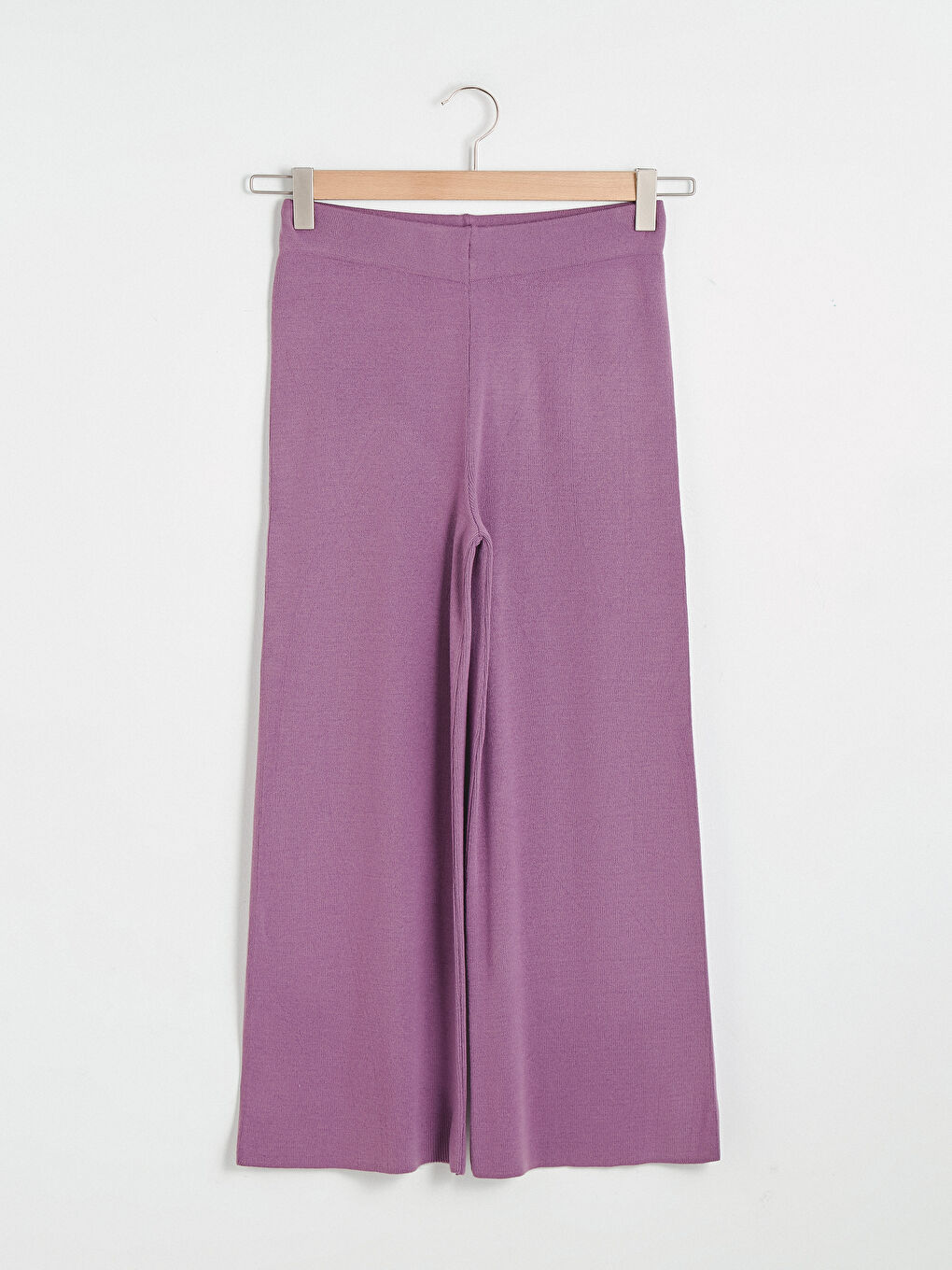 Elastic Waist Loose Leg Trousers-5