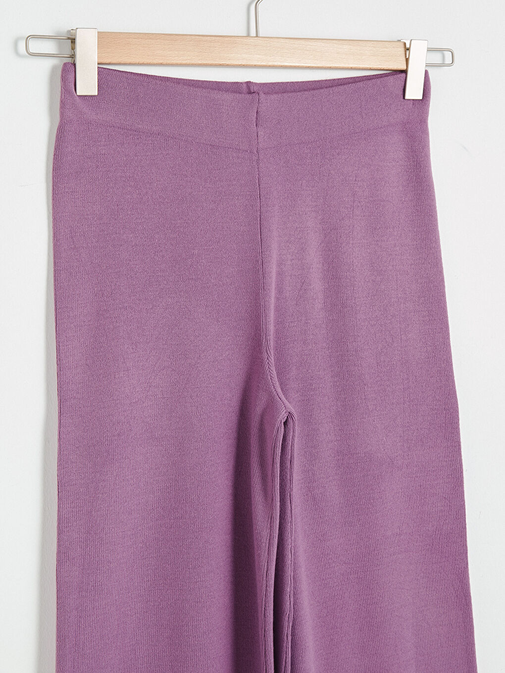 Elastic Waist Loose Leg Trousers-7